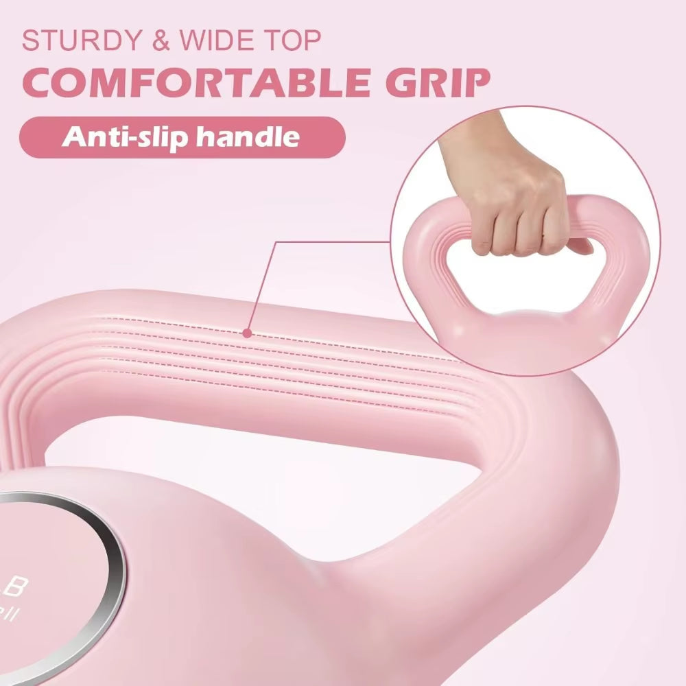 Kettlebells Fitness Exercise-Pink Strength Training Kettlebell Sets,Dumbbell Weights for Home Gym Equipment